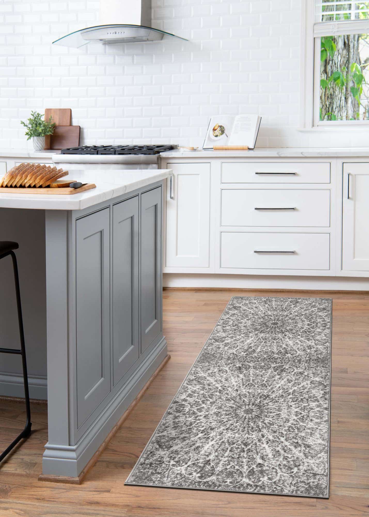 Dark Gray 100cm X 500cm Monaco Runner Rug Irugs Ch