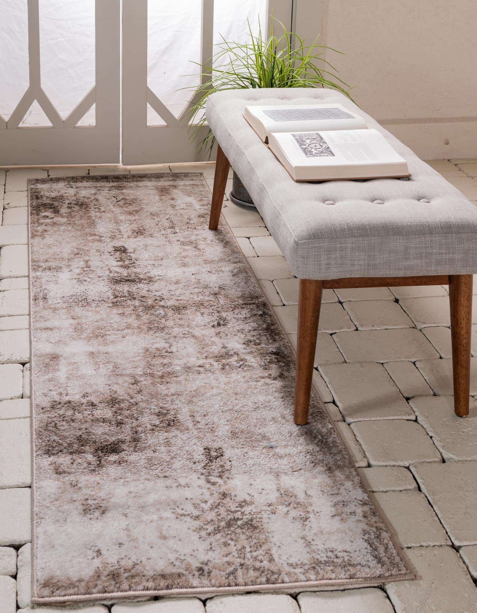 Dark Beige 100cm X 500cm Monaco Runner Rug Irugs Ch