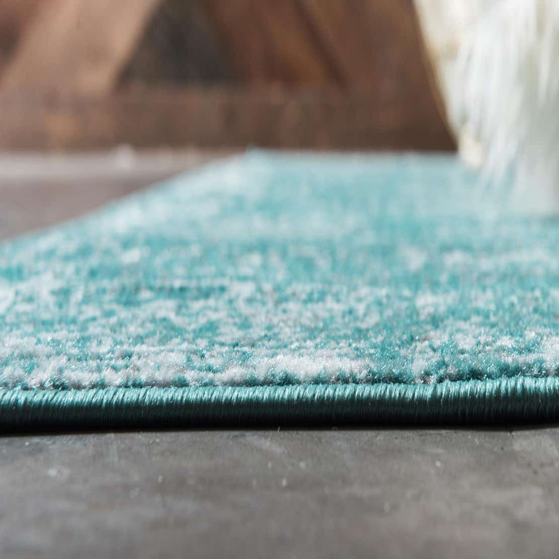 Turquoise 2' x 13' Monaco Runner Rug eSaleRugs