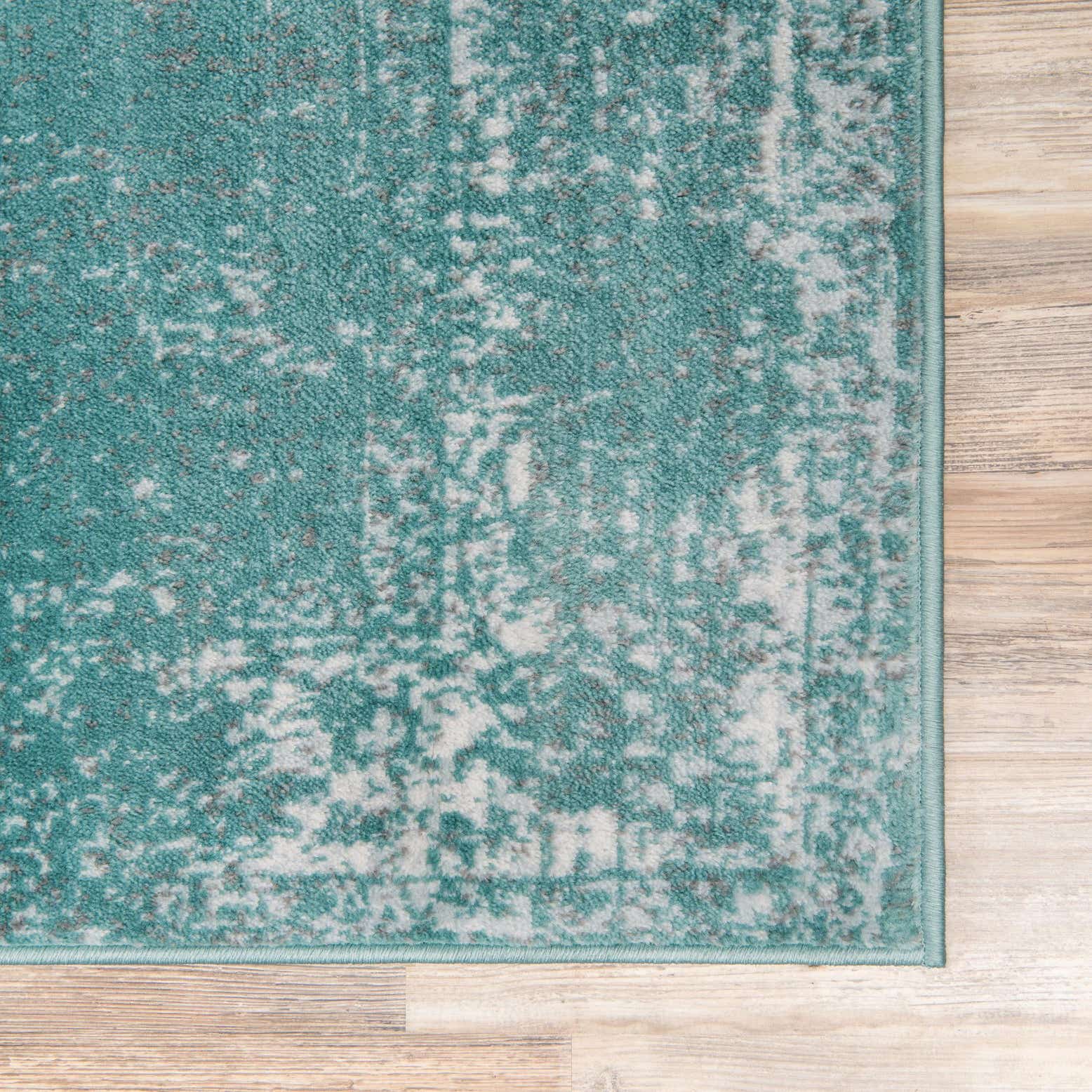 Turquoise 2' x 13' Monaco Runner Rug eSaleRugs