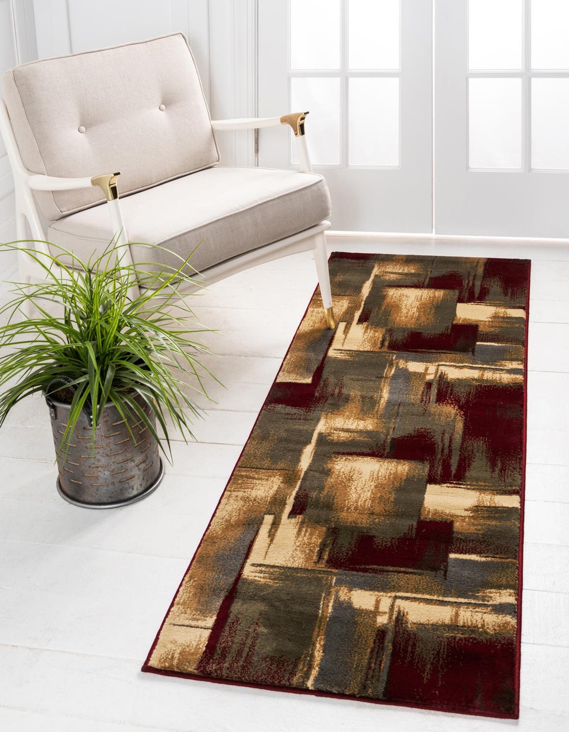 Multicolor 2' 2 x 6' Cafe Runner Rug