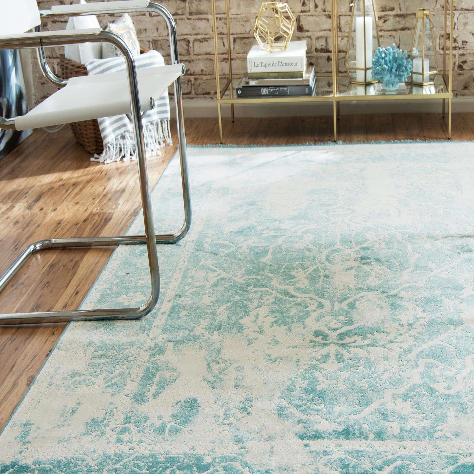 Blue 4' x 6' New Vintage Rug eSaleRugs