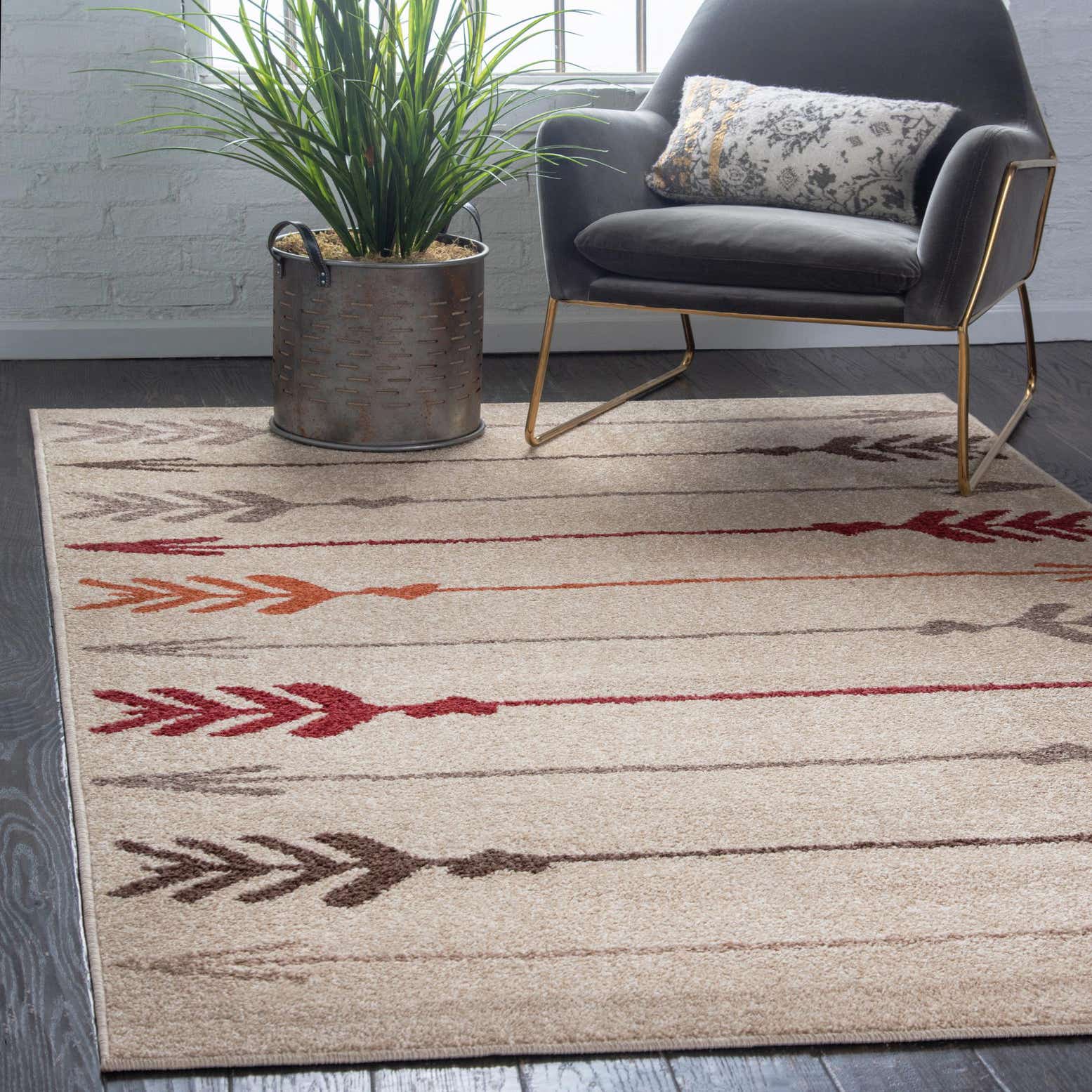 Beige 5' x 8' Equinox Rug