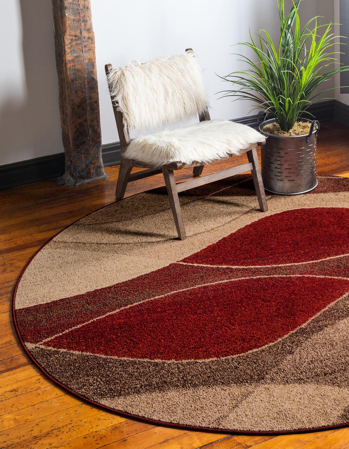 Multicolor 8' x 8' Harvest Round Rug Rugs.ca