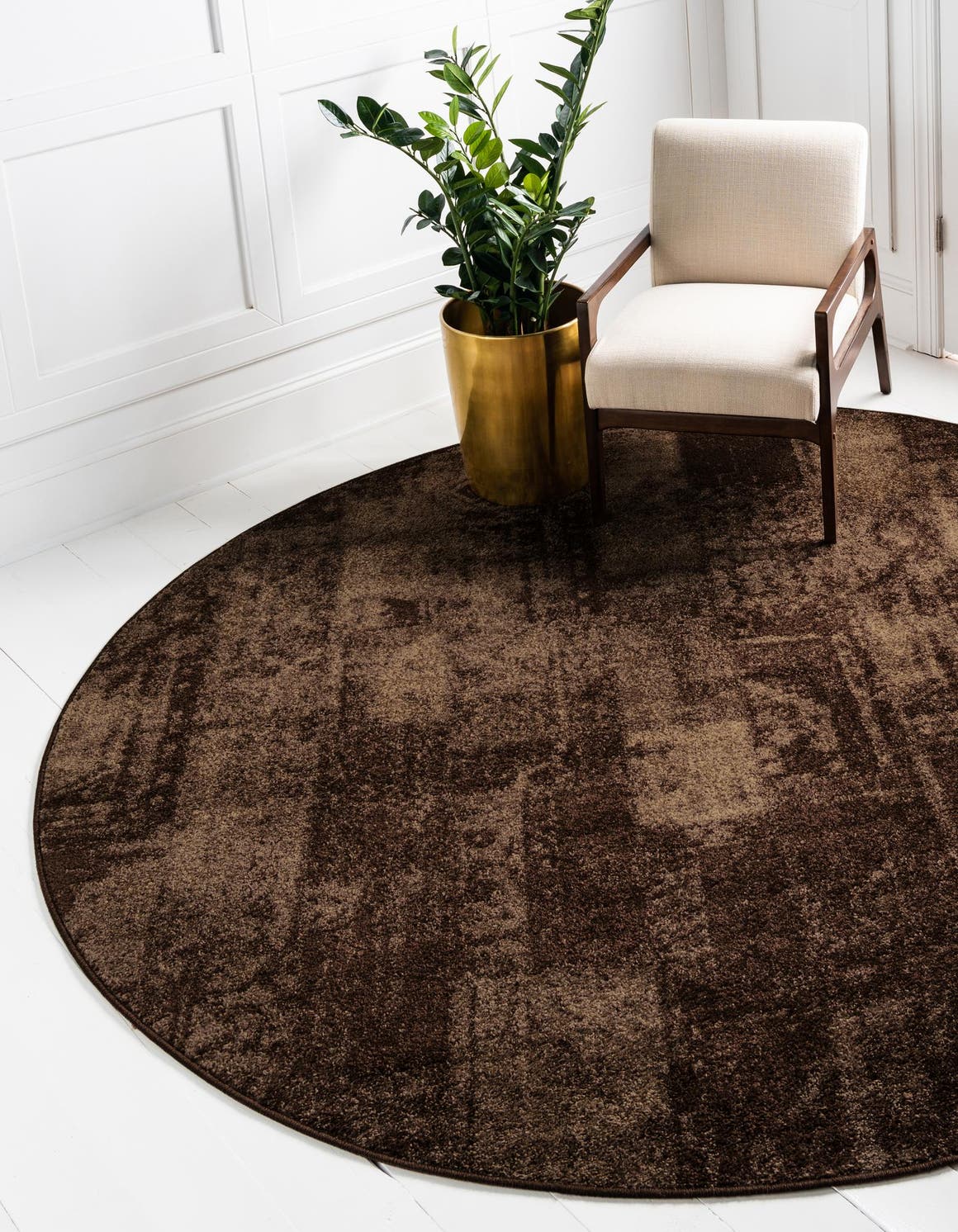 Brown 3' 3 x 3' 3 Harvest Round Rug eSaleRugs