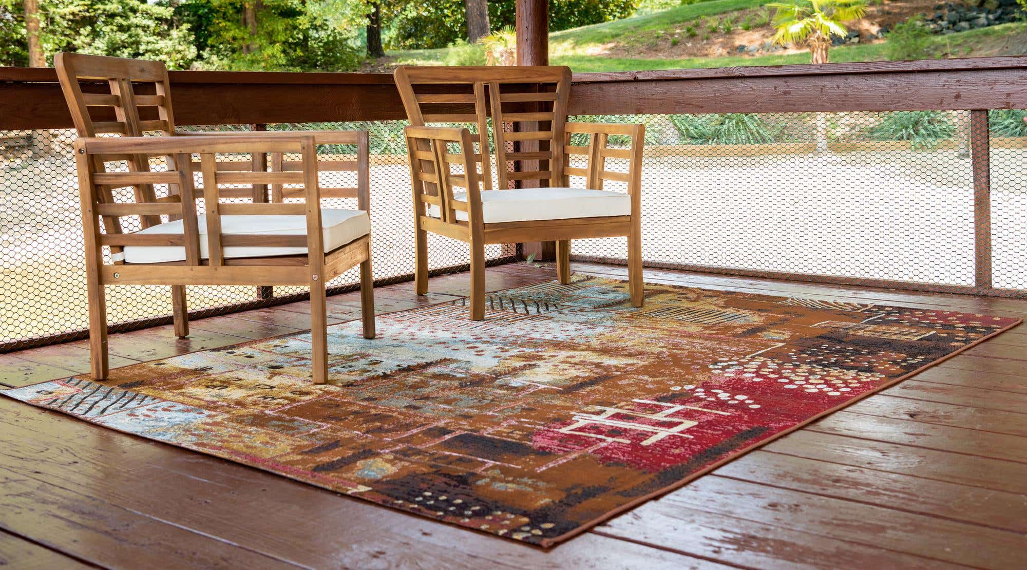 Multicolor 10 X 12 Outdoor Modern Rug ESaleRugs multicolor-10-x-12-outdoor-modern-rug-esalerugs
