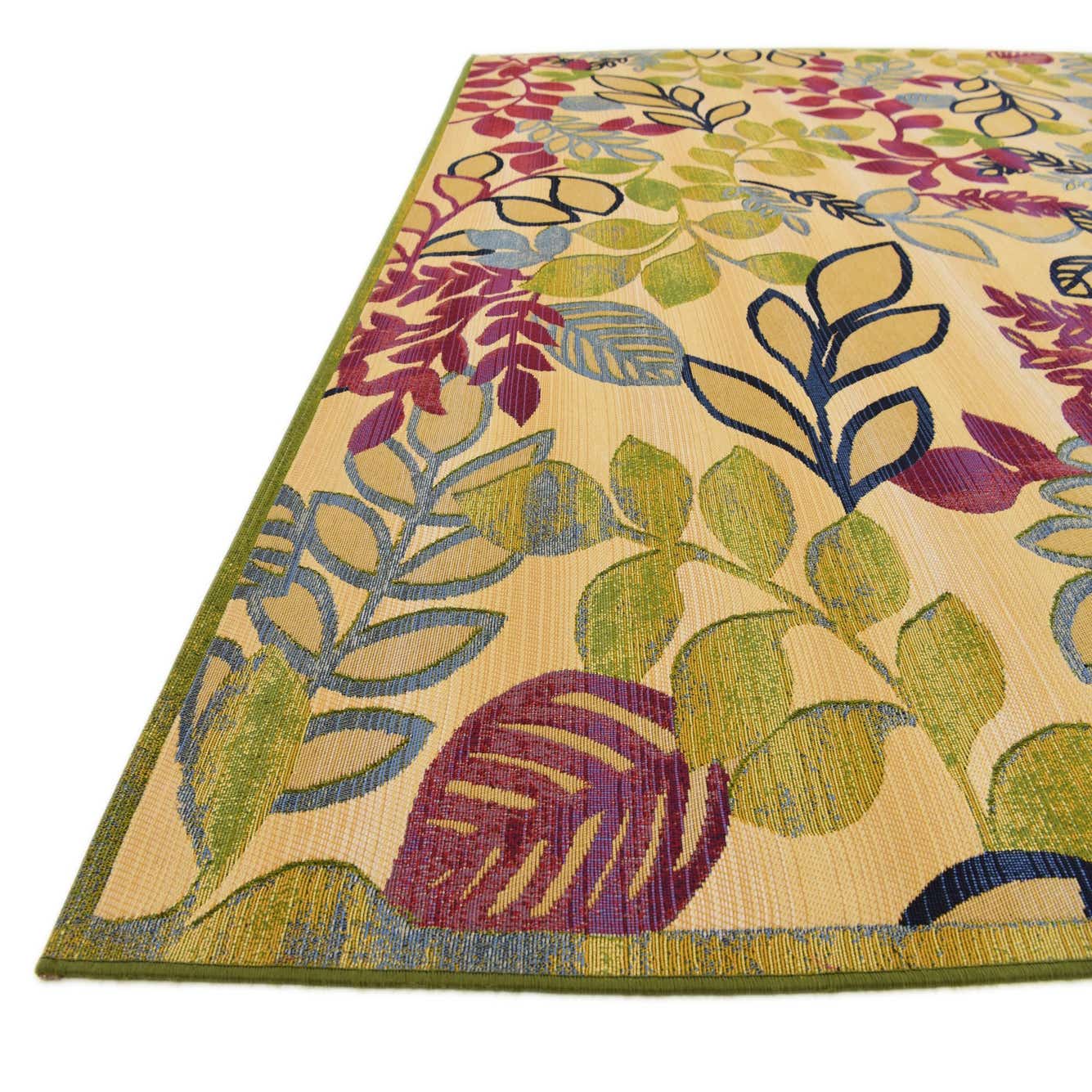 Cream 10' x 12' Outdoor Botanical Rug Rugs.ca