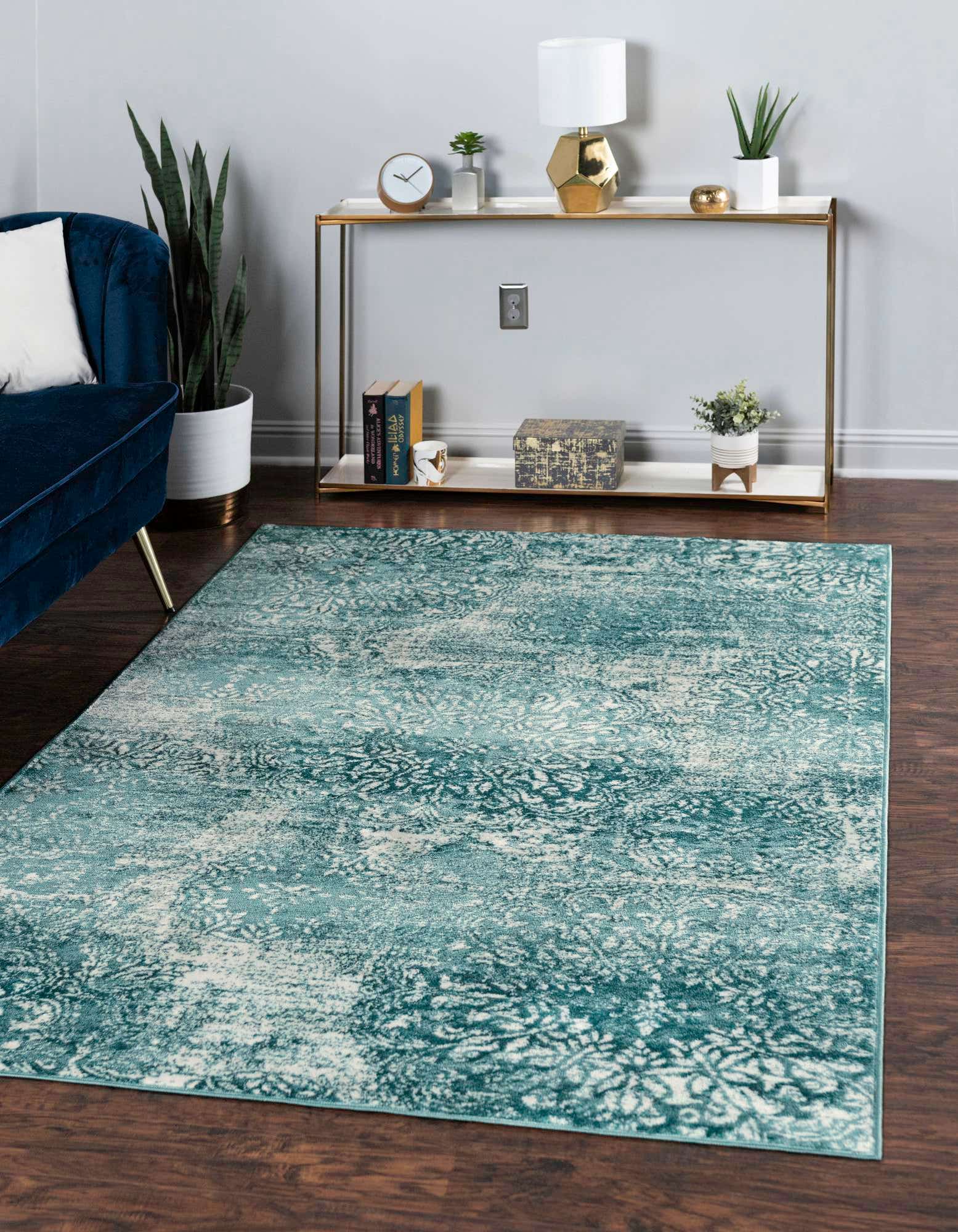 Turquoise 9' x 12' Monaco Rug eSaleRugs
