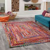 275cm x 365cm Braided Chindi Rug thumbnail