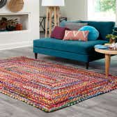 275cm x 365cm Braided Chindi Rug thumbnail