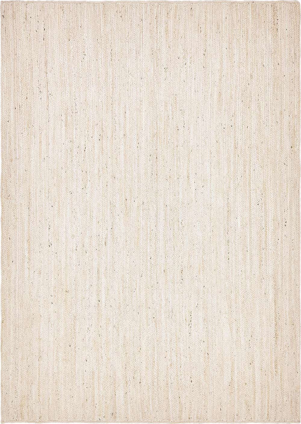 White 8' x 10' Hand Braided Jute Rug eSaleRugs