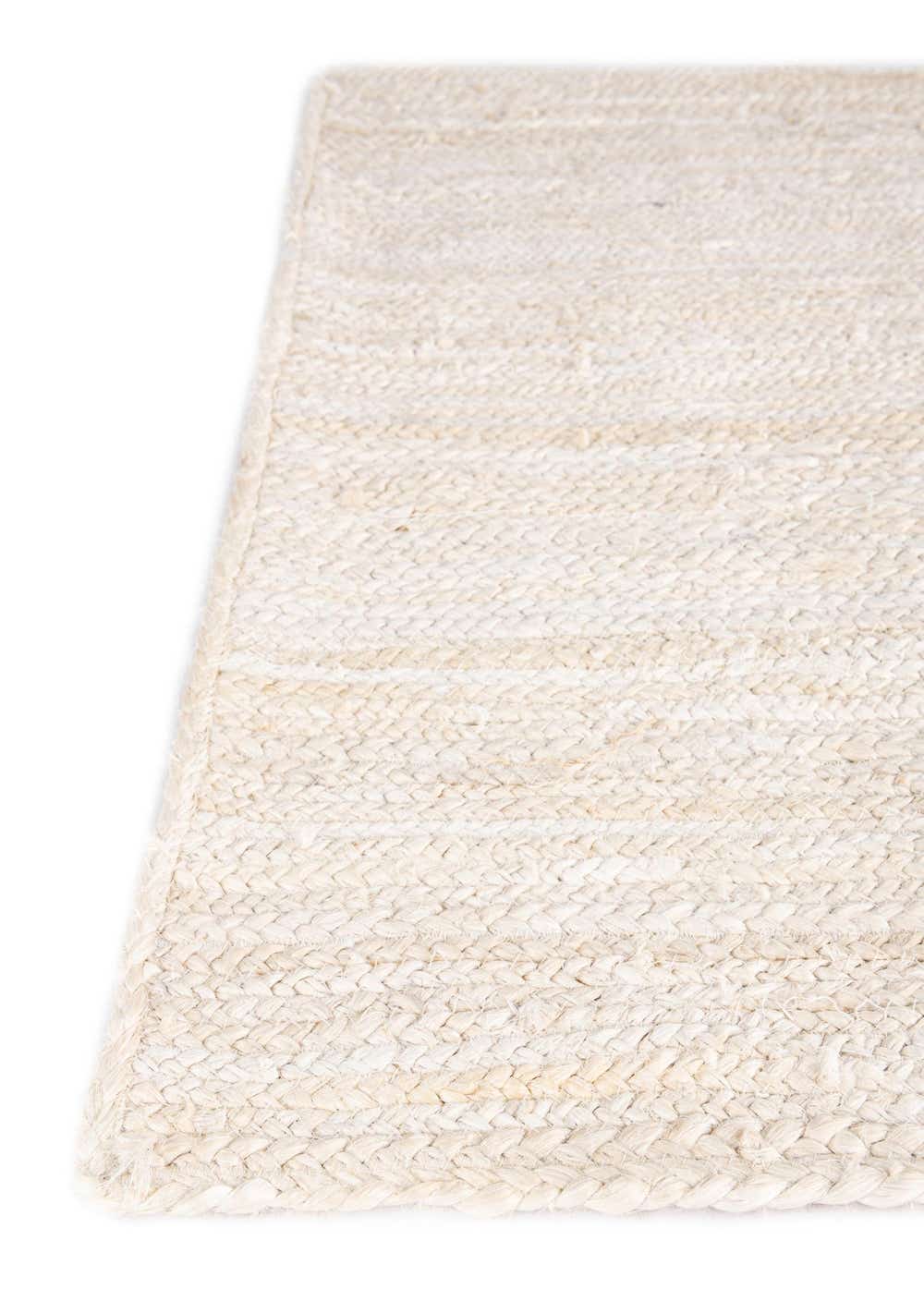 White 8' x 10' Hand Braided Jute Rug eSaleRugs