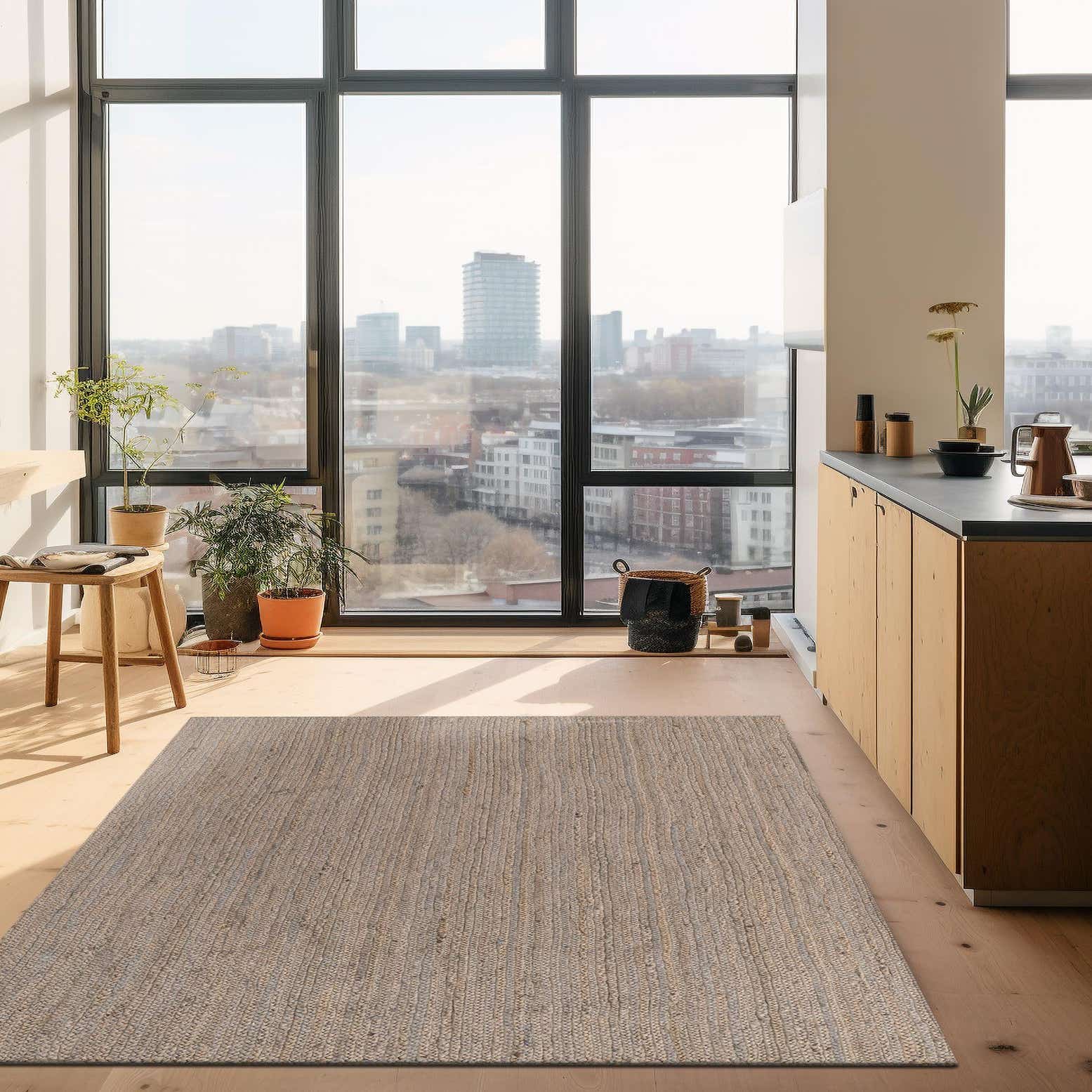 Gray 9' x 12' Hand Braided Jute Rug eSaleRugs