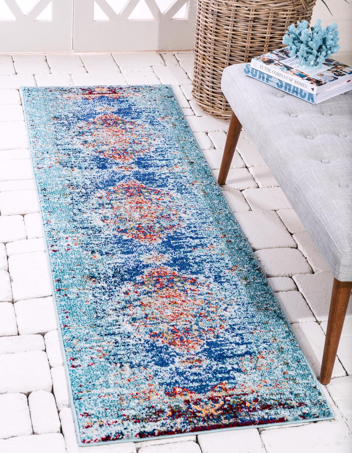 Turquoise 60cm x 200cm Arte Runner Rug AU Rugs