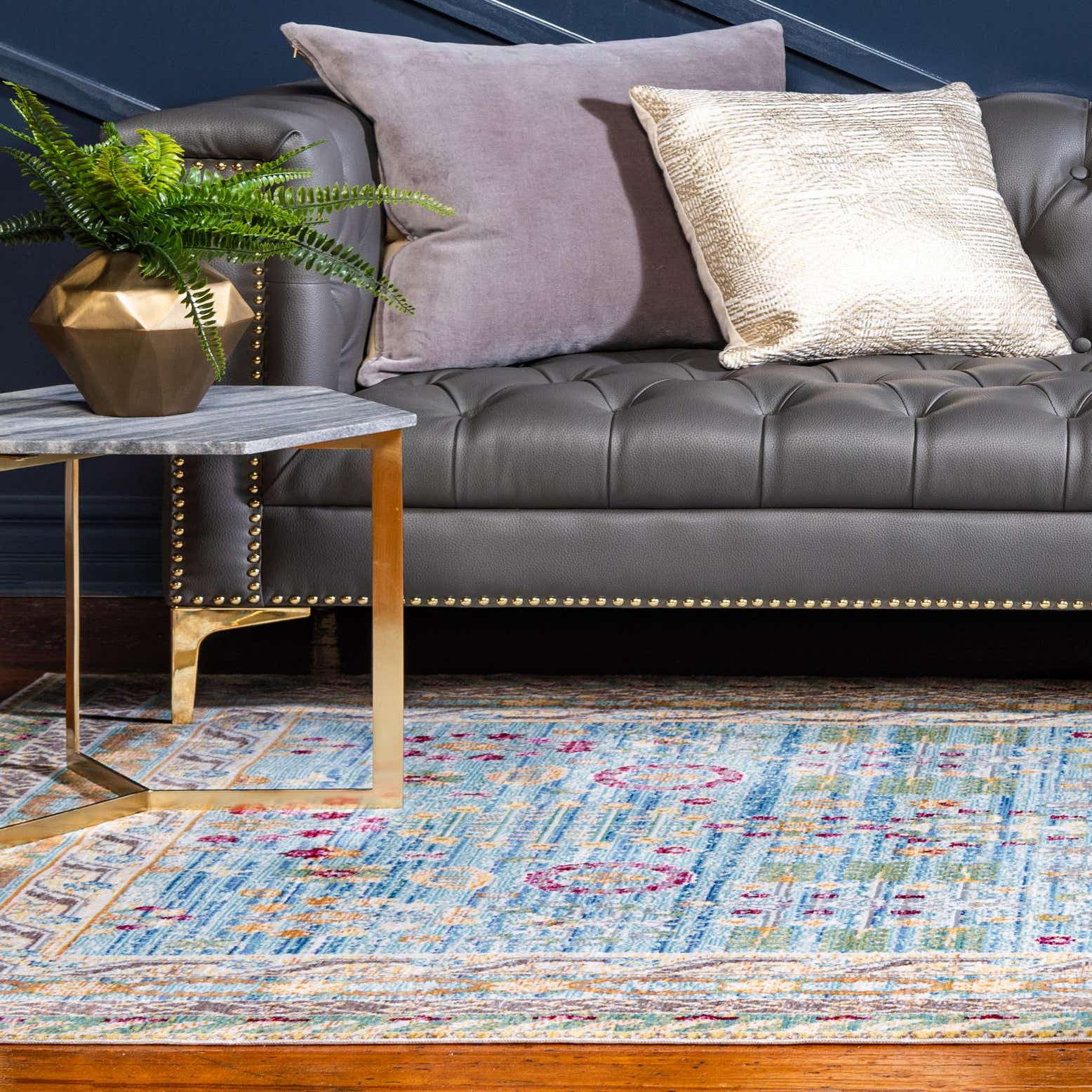 Blue 6' x 9' Alexis Rug