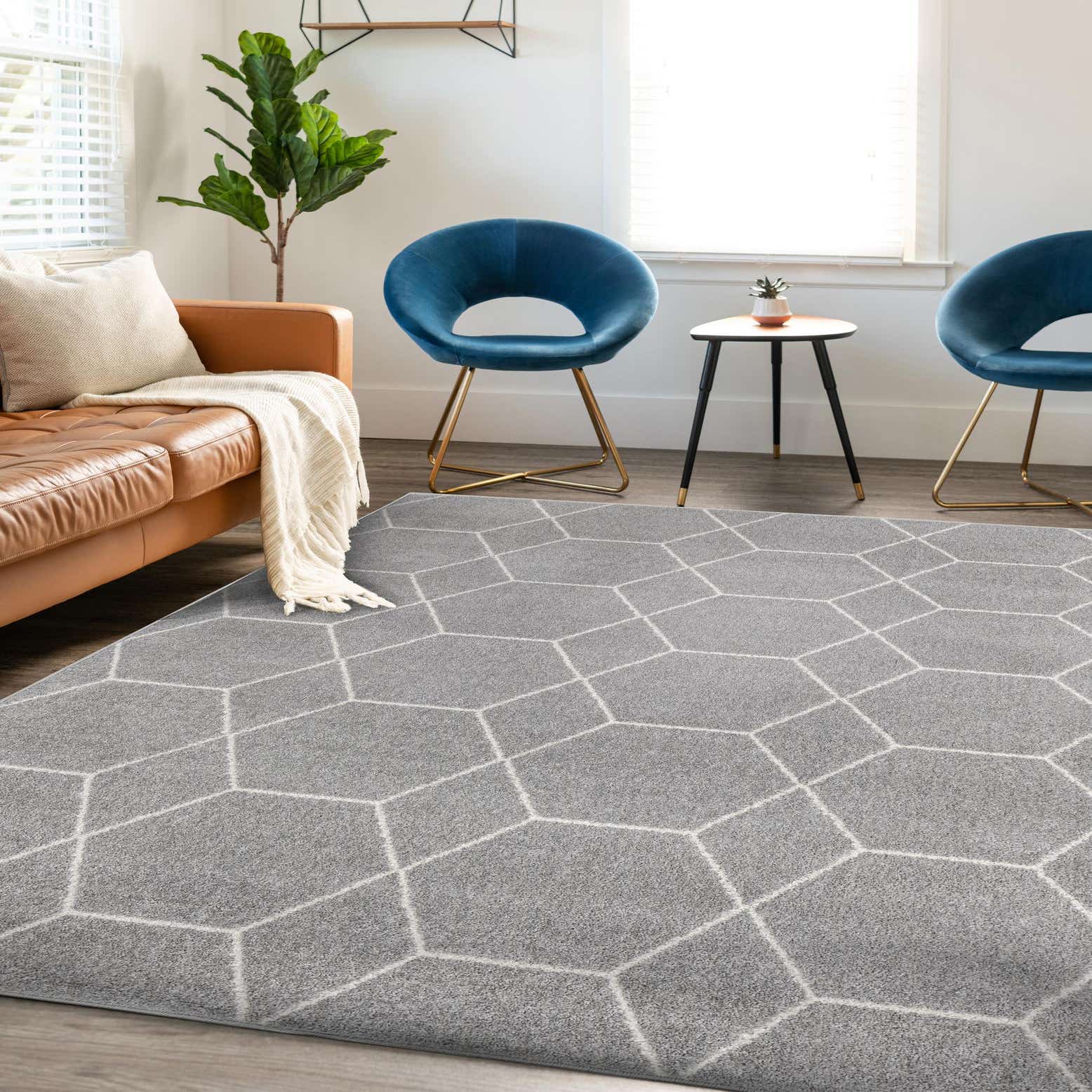 Light Gray 8' x 10' Trellis Frieze Rug eSaleRugs