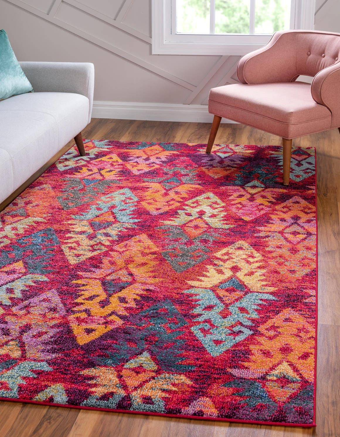 Rust Red 5' x 8' Santa Fe Rug eSaleRugs