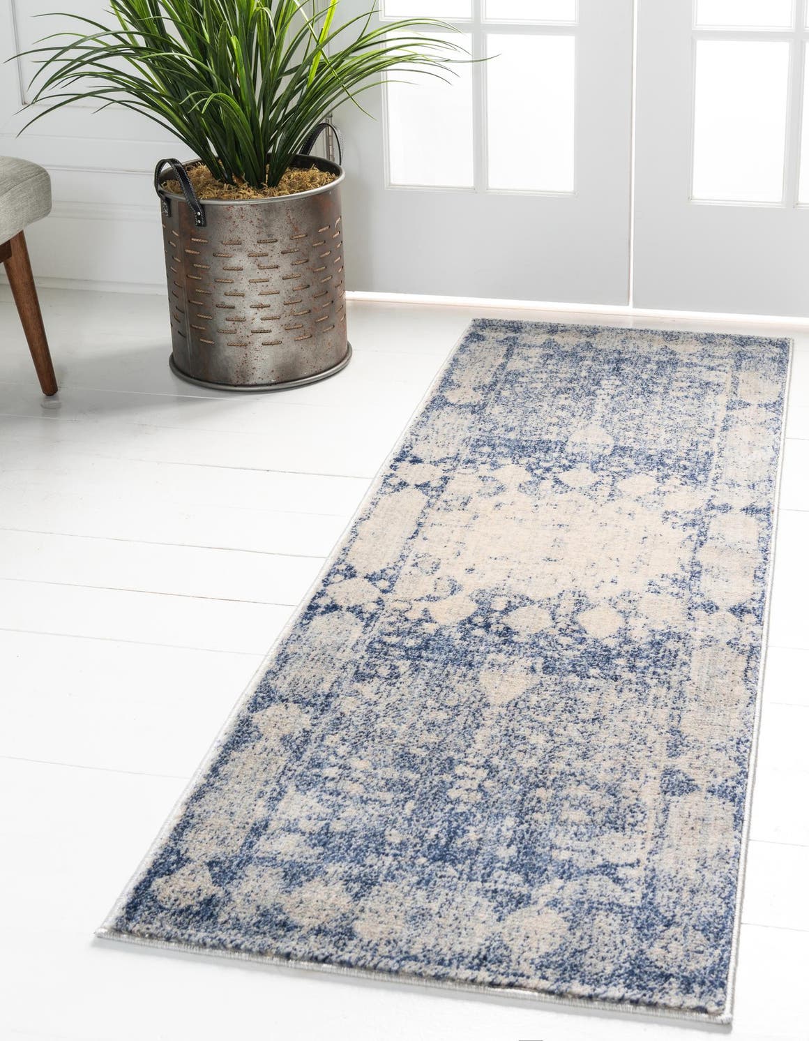 Navy Blue 65cm x 183cm Berkshire Runner Rug AU Rugs