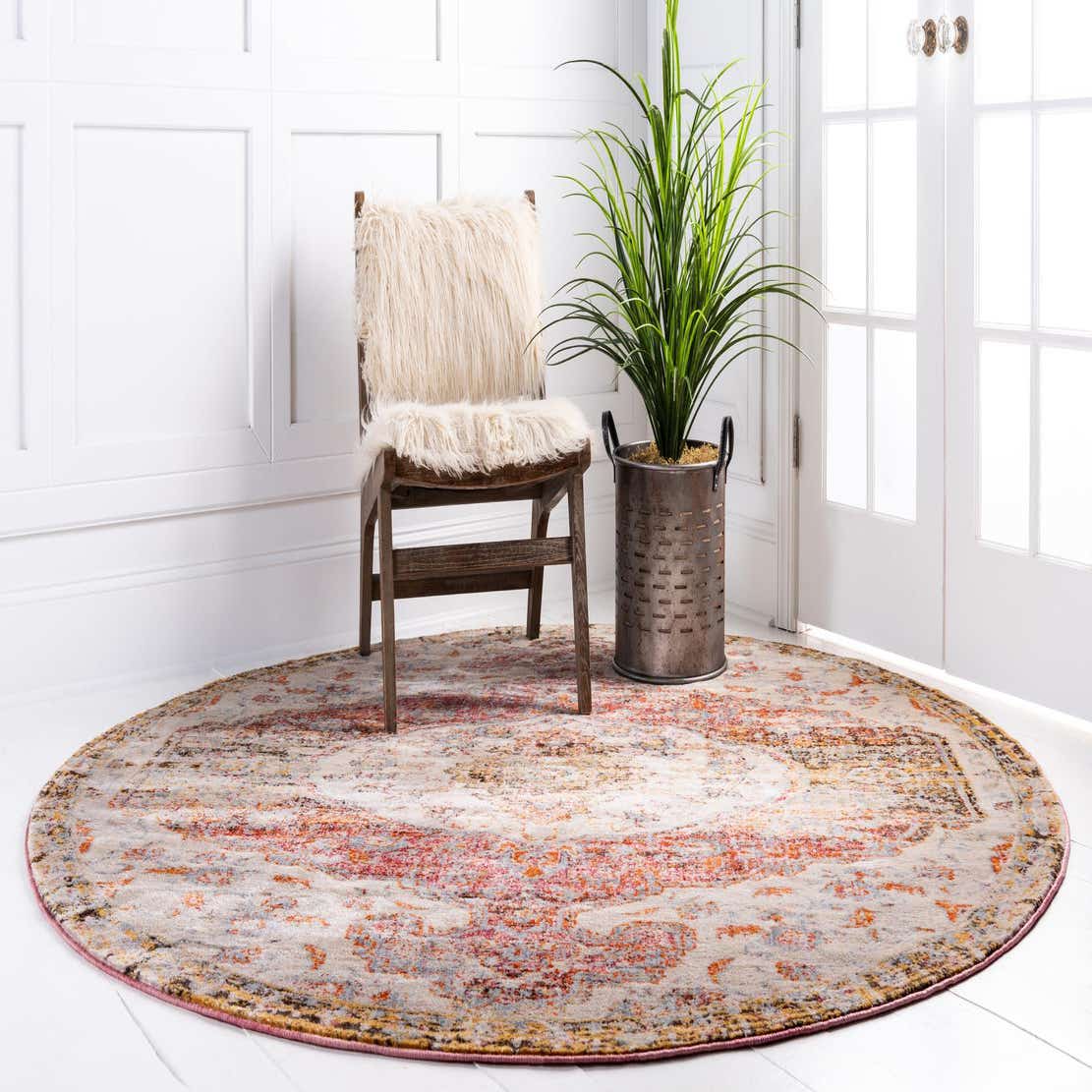 Multicolor 8' x 8' Oxfordshire Round Rug