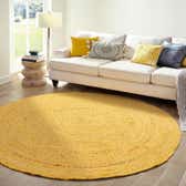 100cm x 100cm Braided Chindi Round Rug thumbnail
