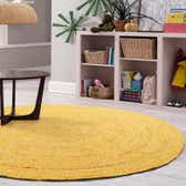 100cm x 100cm Braided Chindi Round Rug thumbnail