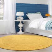 100cm x 100cm Braided Chindi Round Rug thumbnail