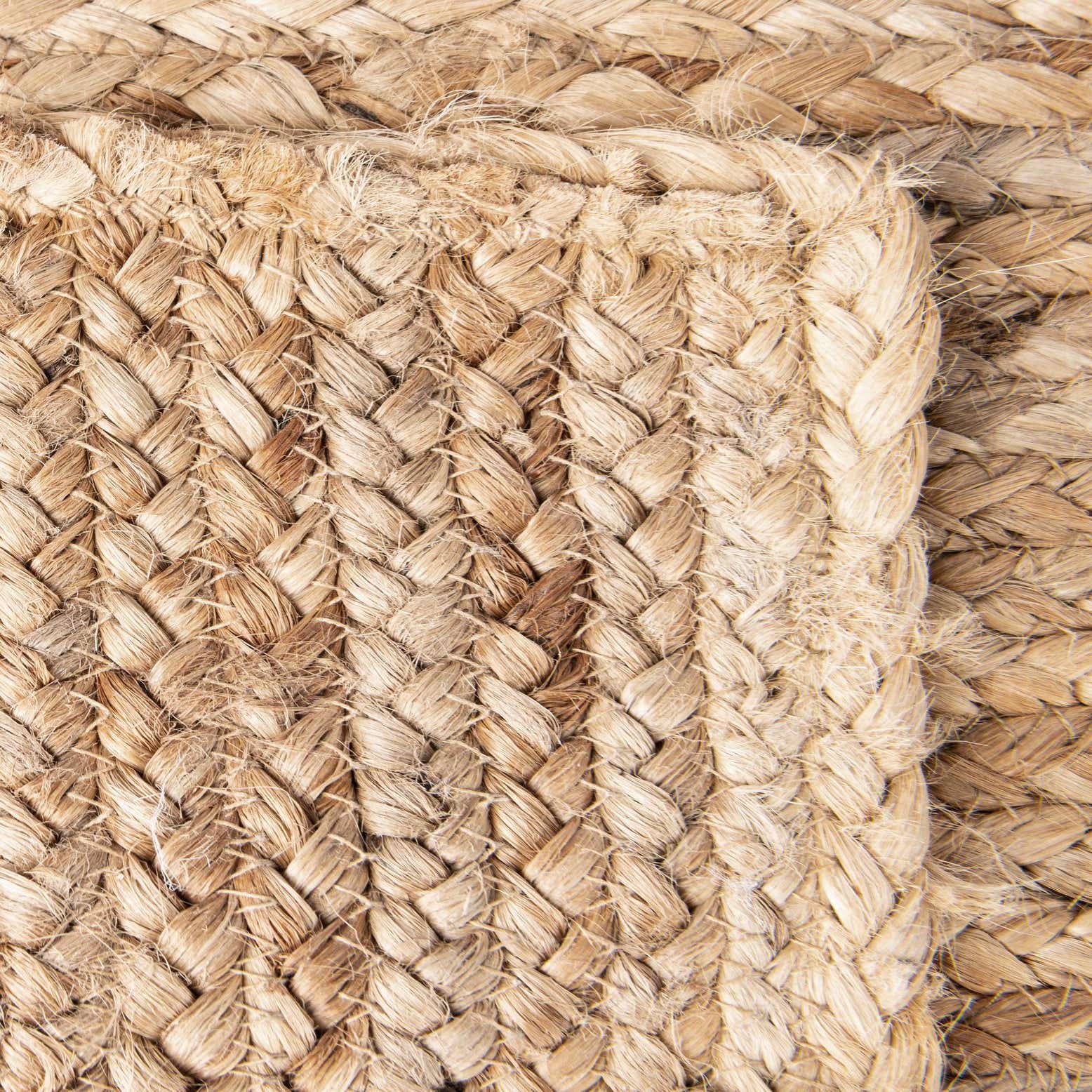 Natural 5' x 5' Hand Braided Jute Square Rug eSaleRugs