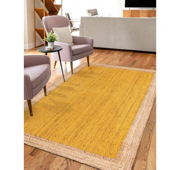 Yellow 5 X 8 Braided Jute Rug Rugs Com