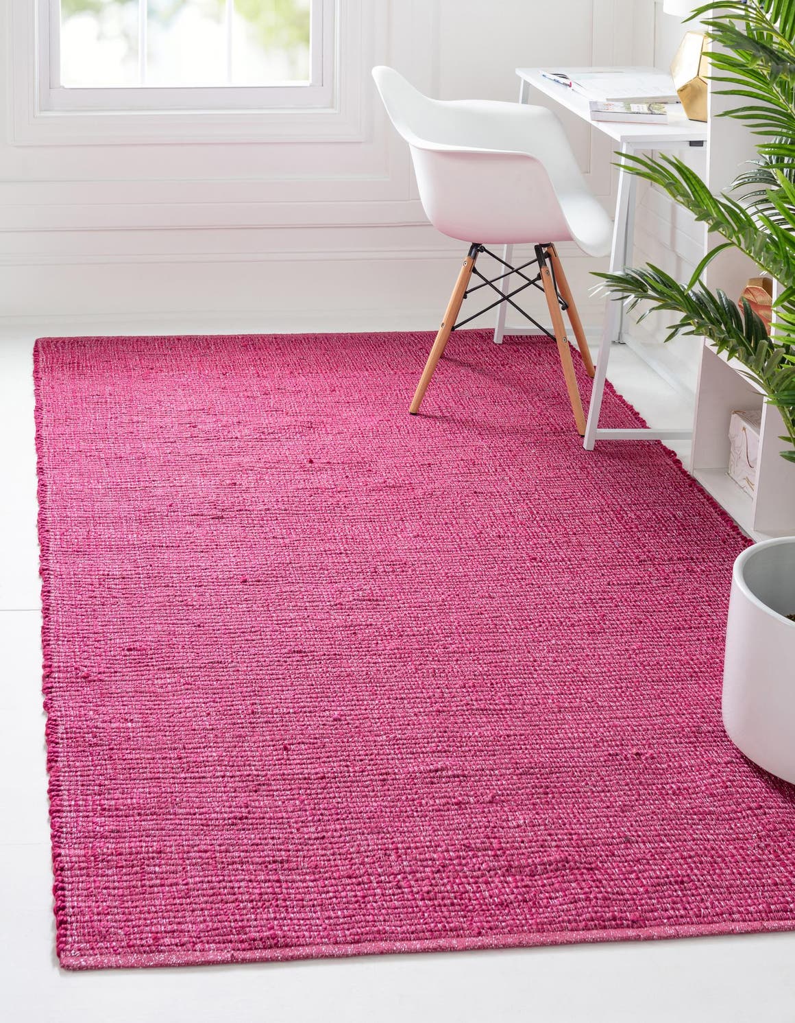 Magenta 5' x 8' Hand Woven Metallic Jute Rug eSaleRugs