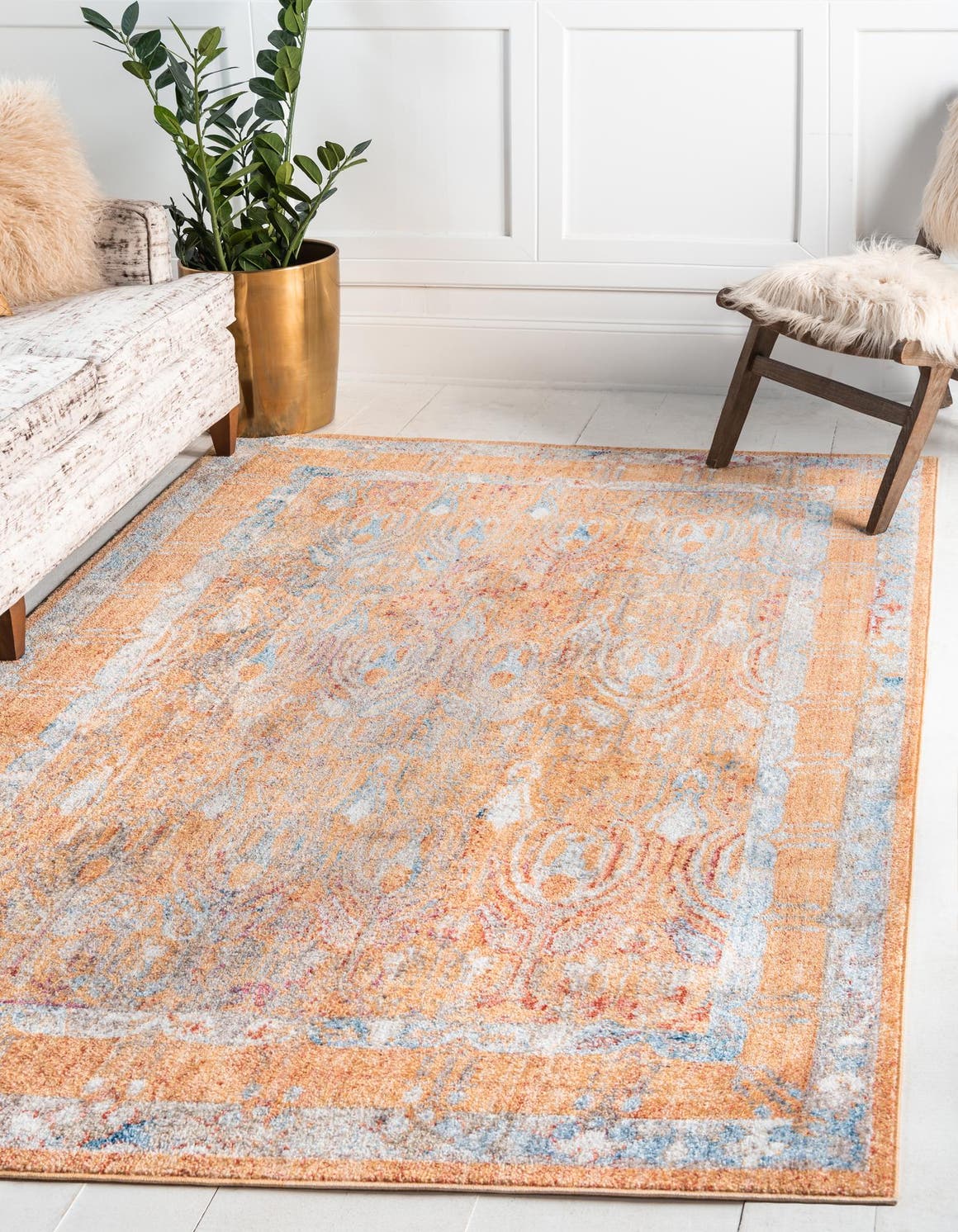Orange 8' x 10' Williamsburg Rug