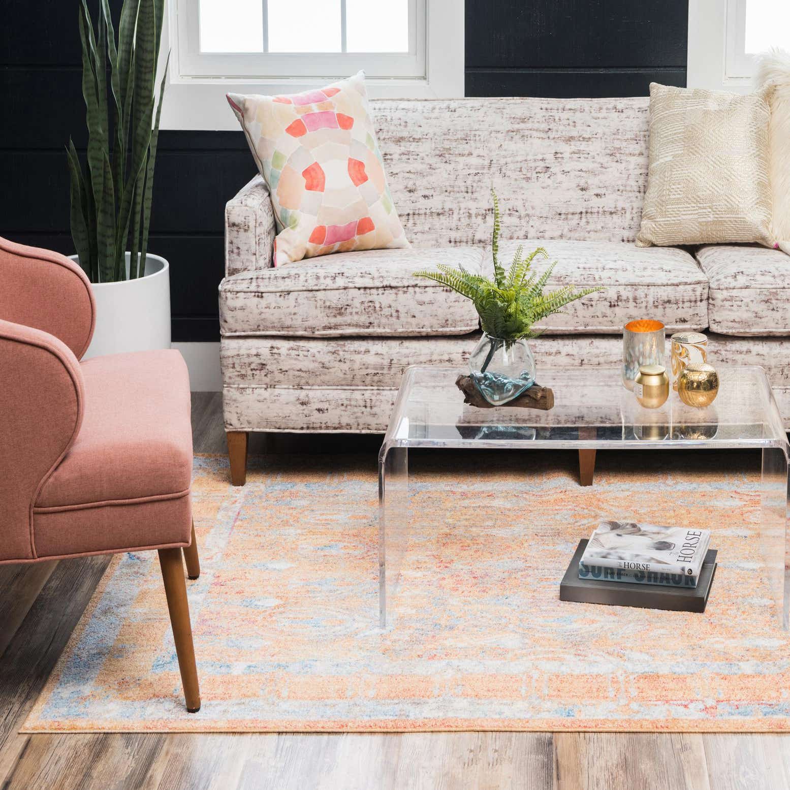 Orange 8' x 10' Williamsburg Rug