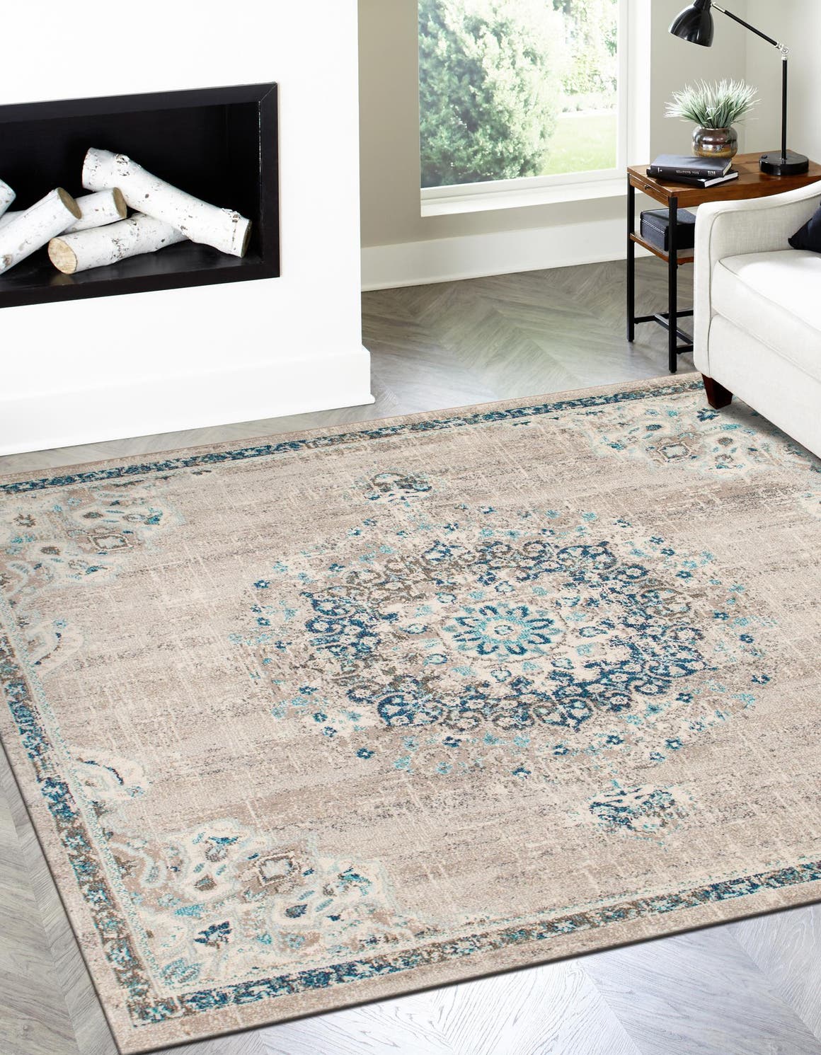 Gray 245cm x 245cm Carrington Square Rug AU Rugs