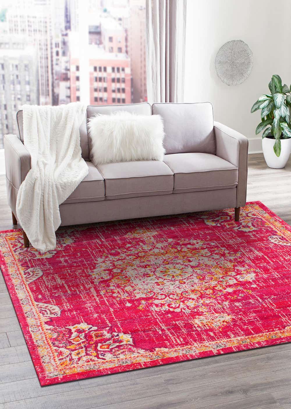 Magenta 8' x 8' Madeline Square Rug