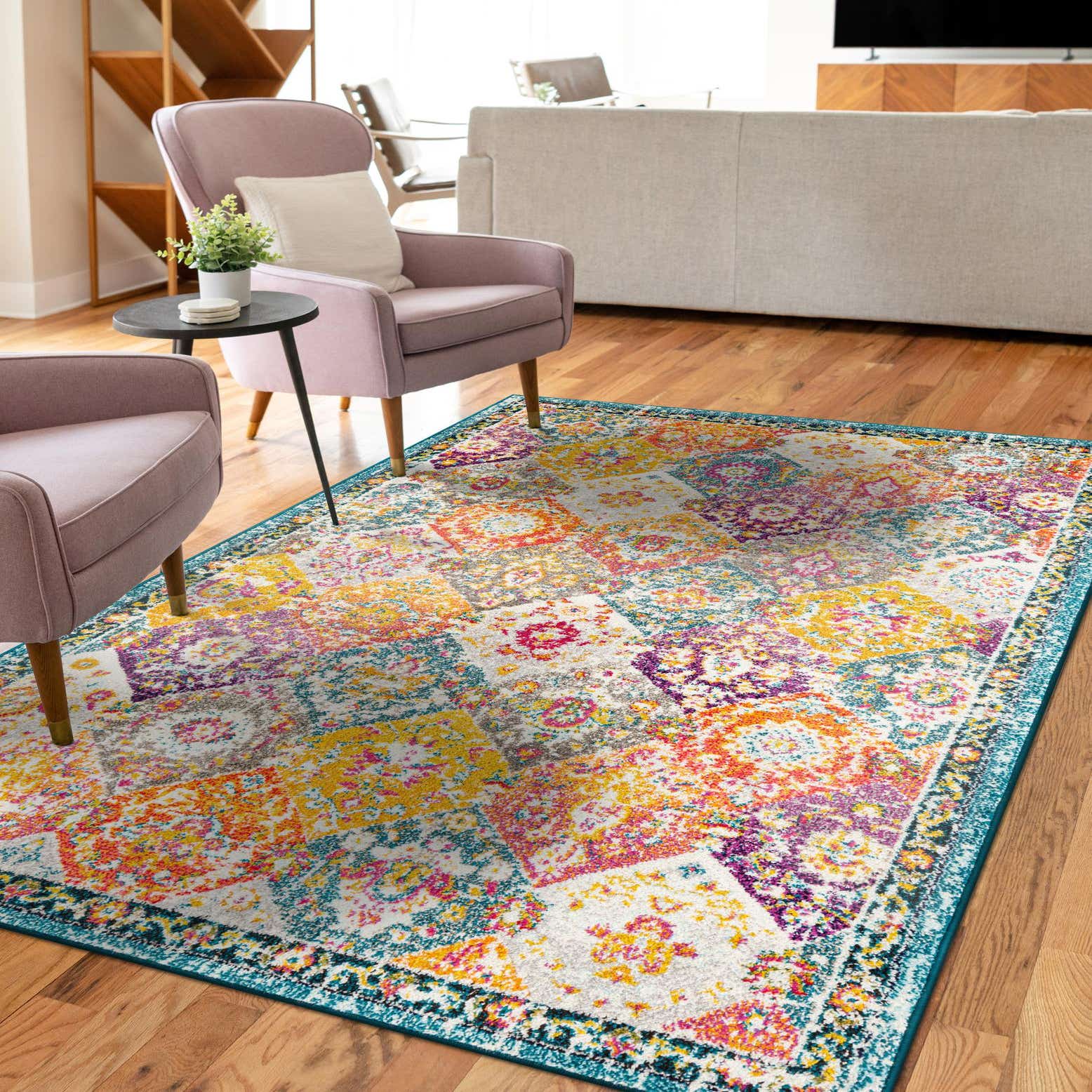 Multicolor 2' 2 x 3' Madeline Rug