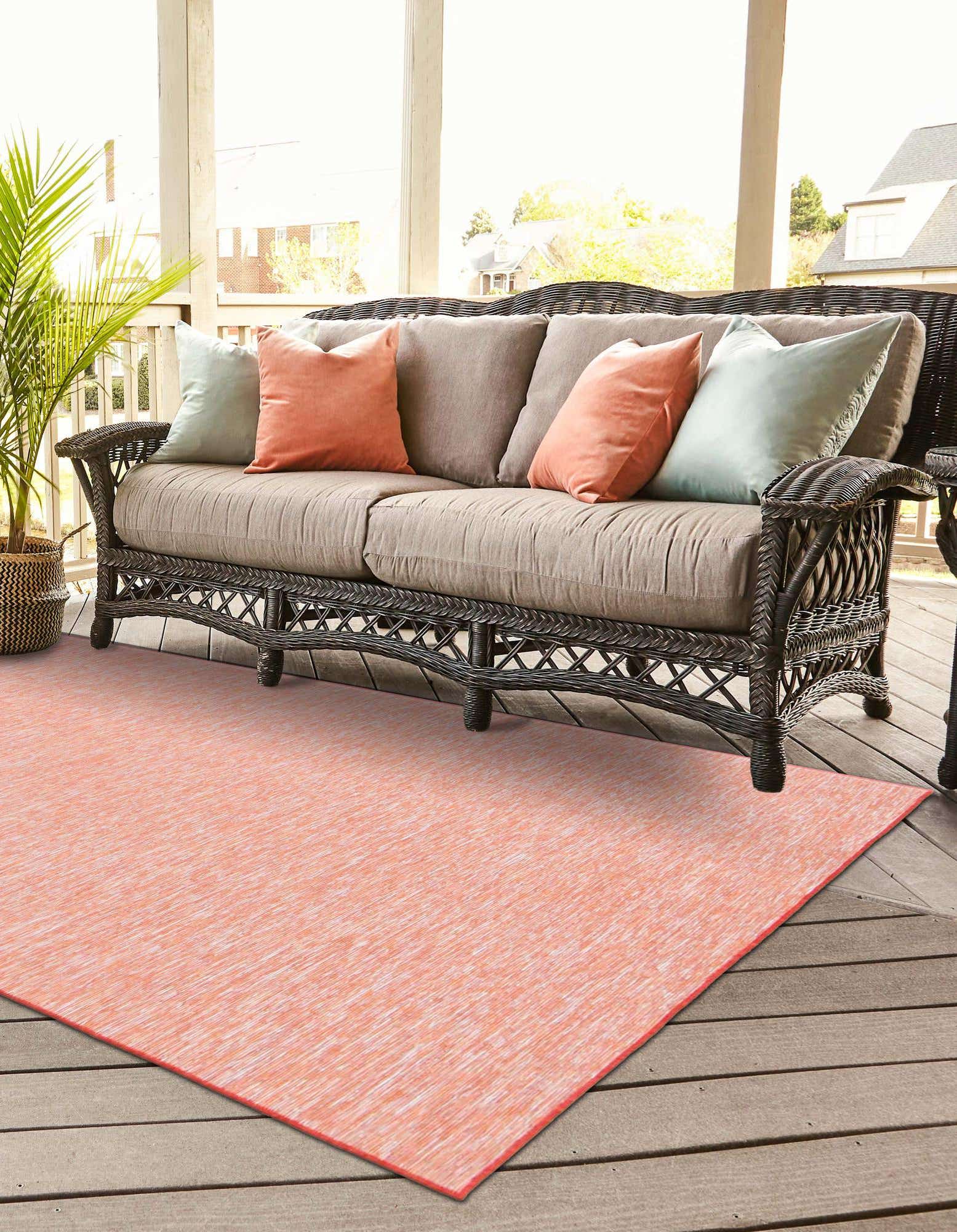 Terracotta 7' 5 x 10' Outdoor Solid Indoor / Outdoor Rug