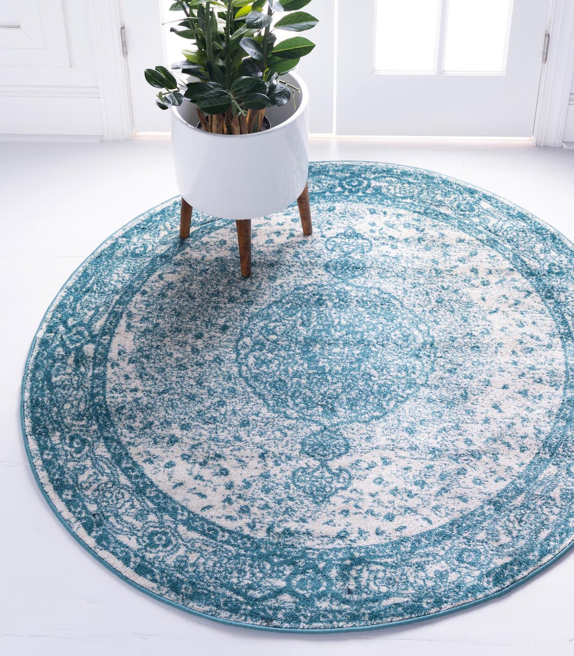Turquoise 245cm x 245cm Bexley Round Rug AU Rugs