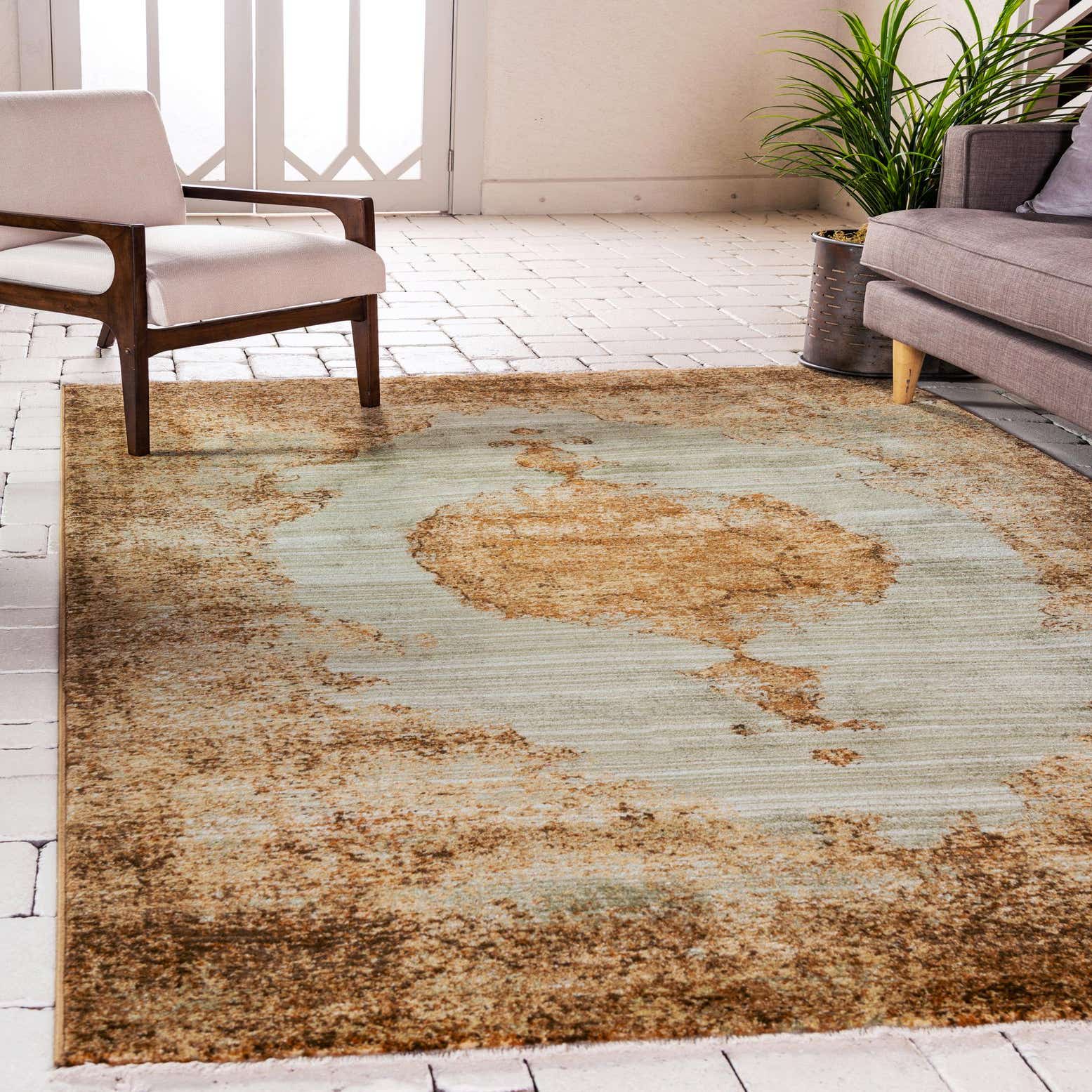 Light Green 5' x 8' Charlestown Rug