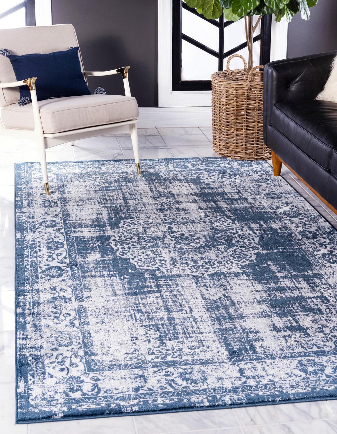 Dark Blue 100cm x 160cm Legacy Rug AU Rugs