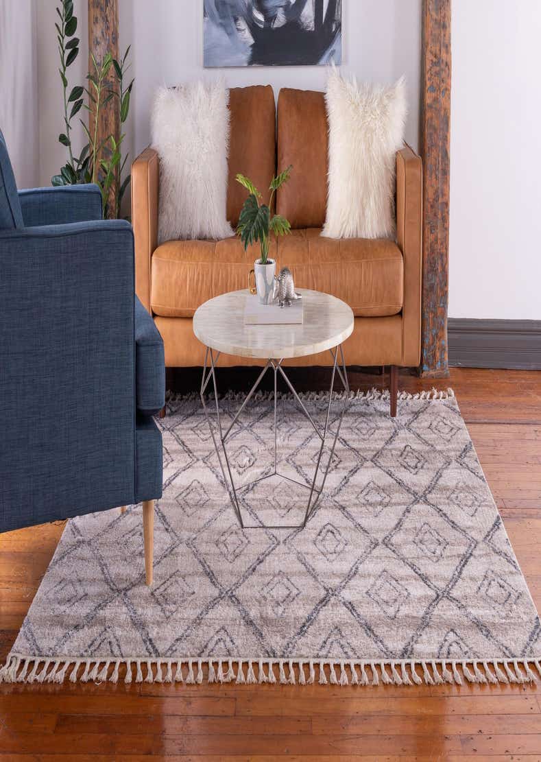Beige 230cm x 230cm Atlas Square Rug AU Rugs