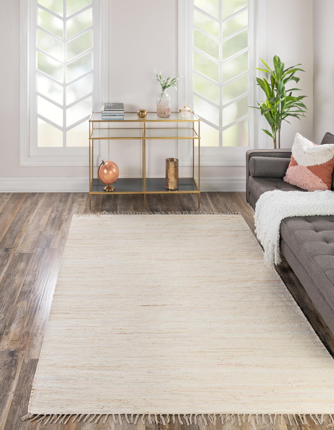 Beige 5' x 8' Chindi Cotton Rug eSaleRugs