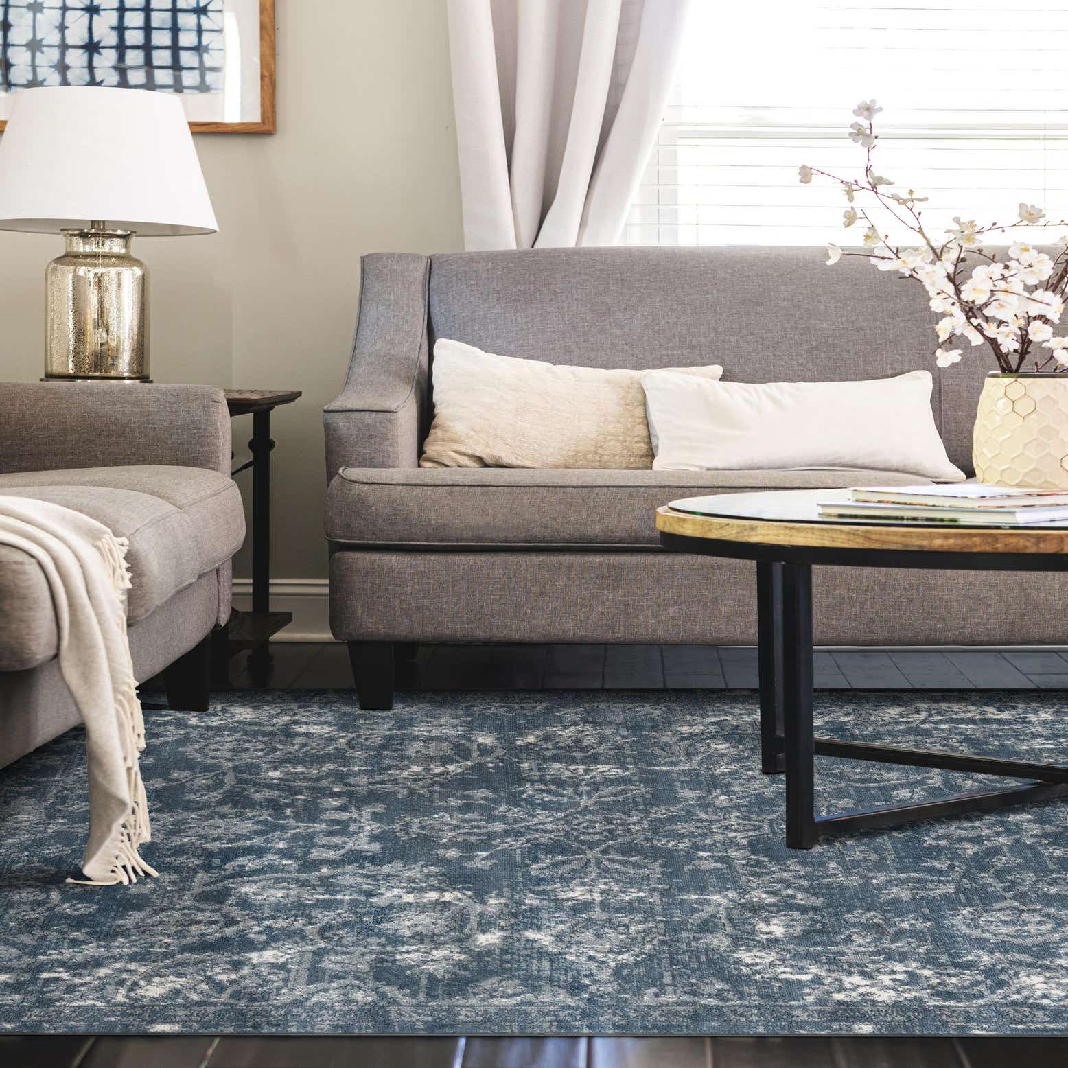 Blue 9' x 12' Oregon Rug