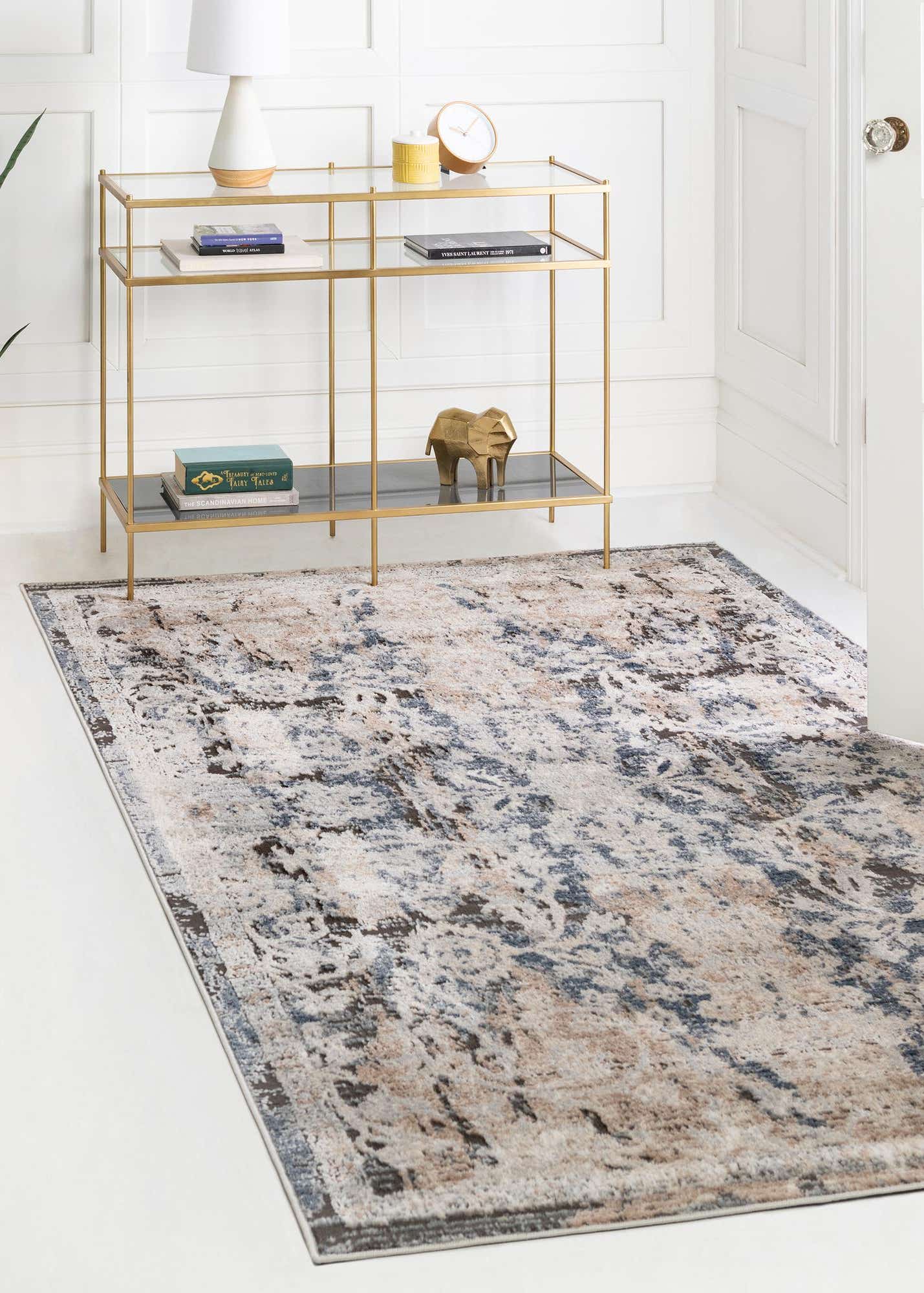 oregon rug ivory on Navy Blue 8 X 10 Oregon Rug Rugs Com