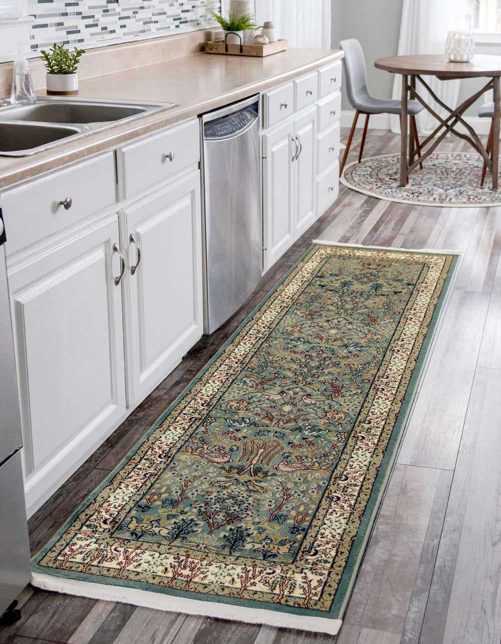 Blue 2' 6 x 6' Rabia Runner Rug | Rugs.com