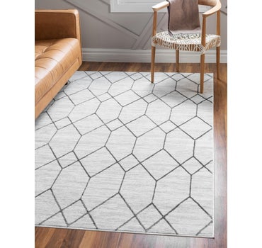 White 9 X 12 Lattice Trellis Rug Rugs Com