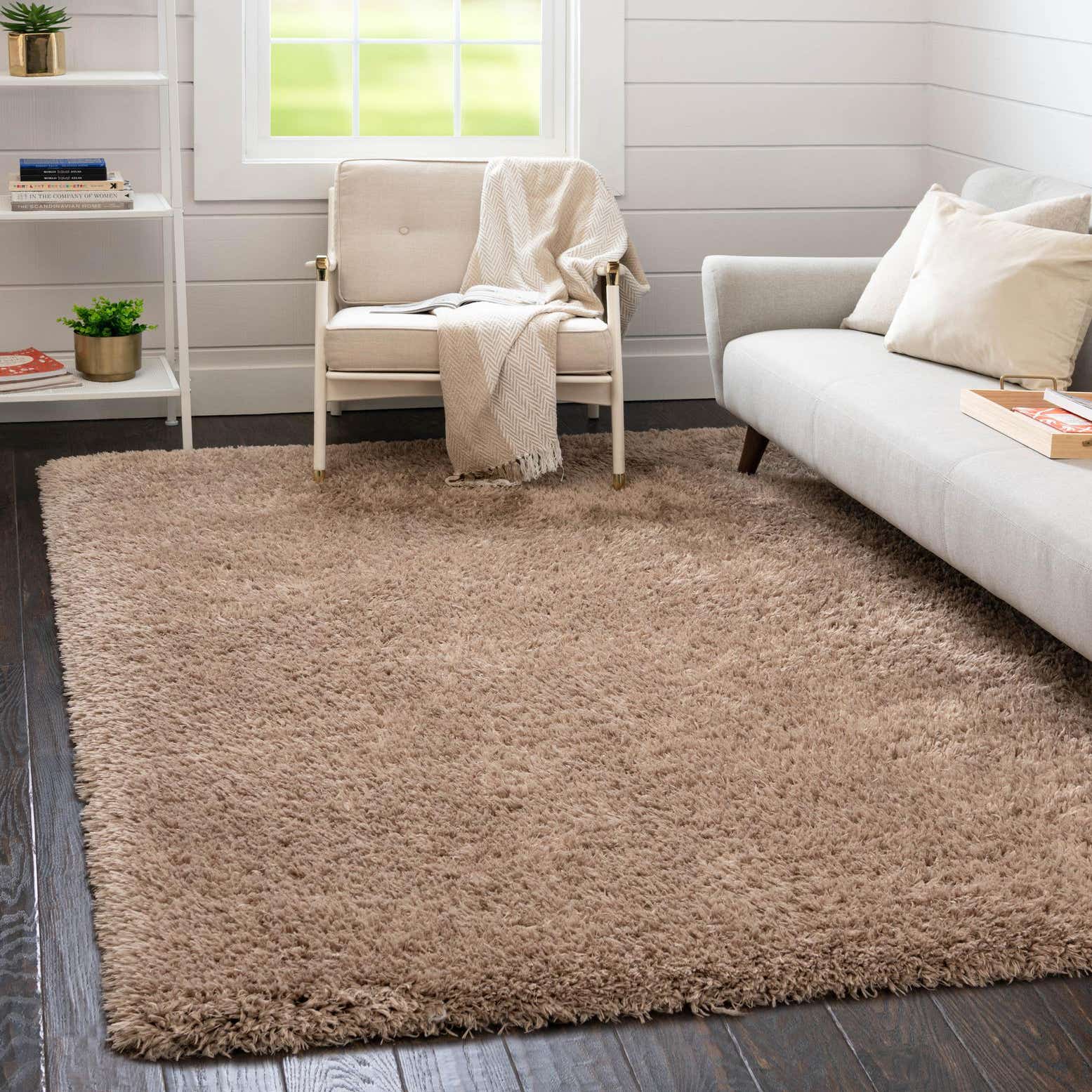 Khaki 2' x 3' Cozy Rug