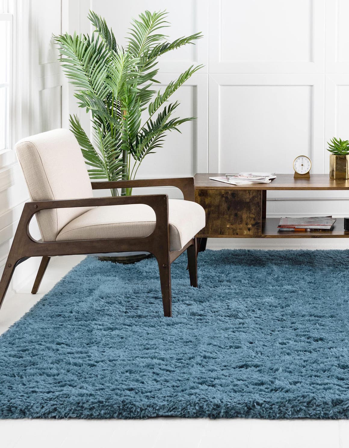 Aegean Blue 8' x 8' Infinity Shag Square Rug