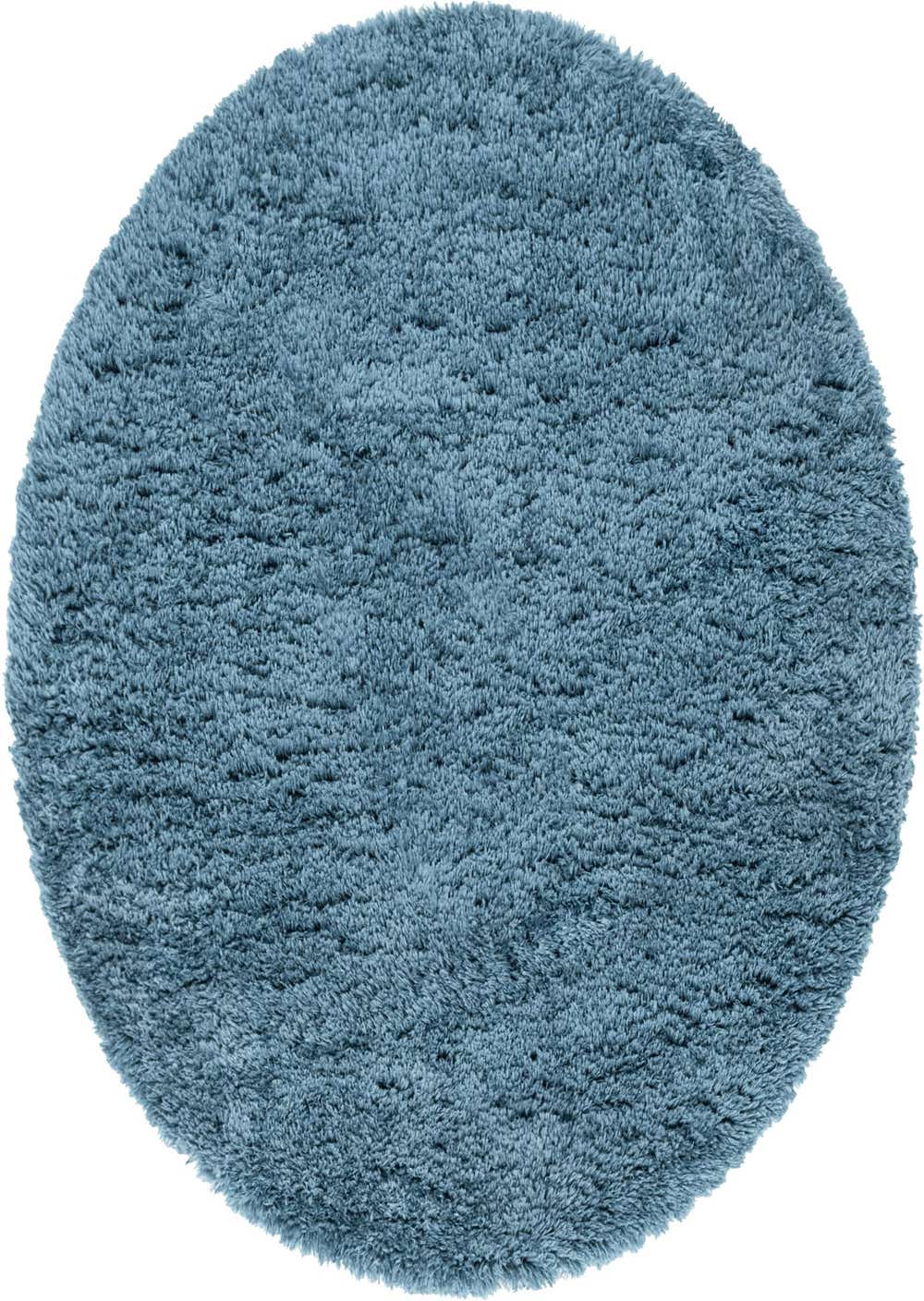 Aegean Blue 8' x 8' Infinity Shag Round Rug