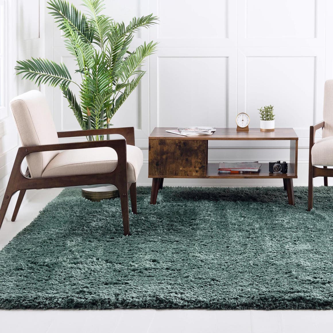Forest Green 8' x 8' Infinity Shag Square Rug