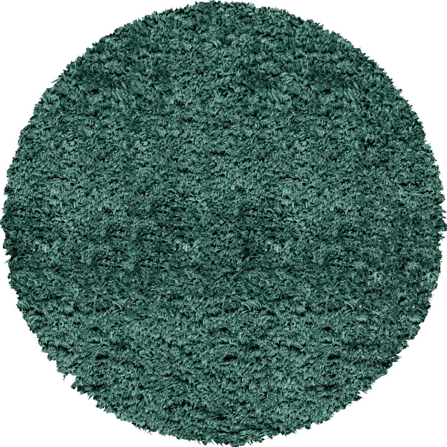 Forest Green 3' 3 x 3' 3 Infinity Shag Round Rug