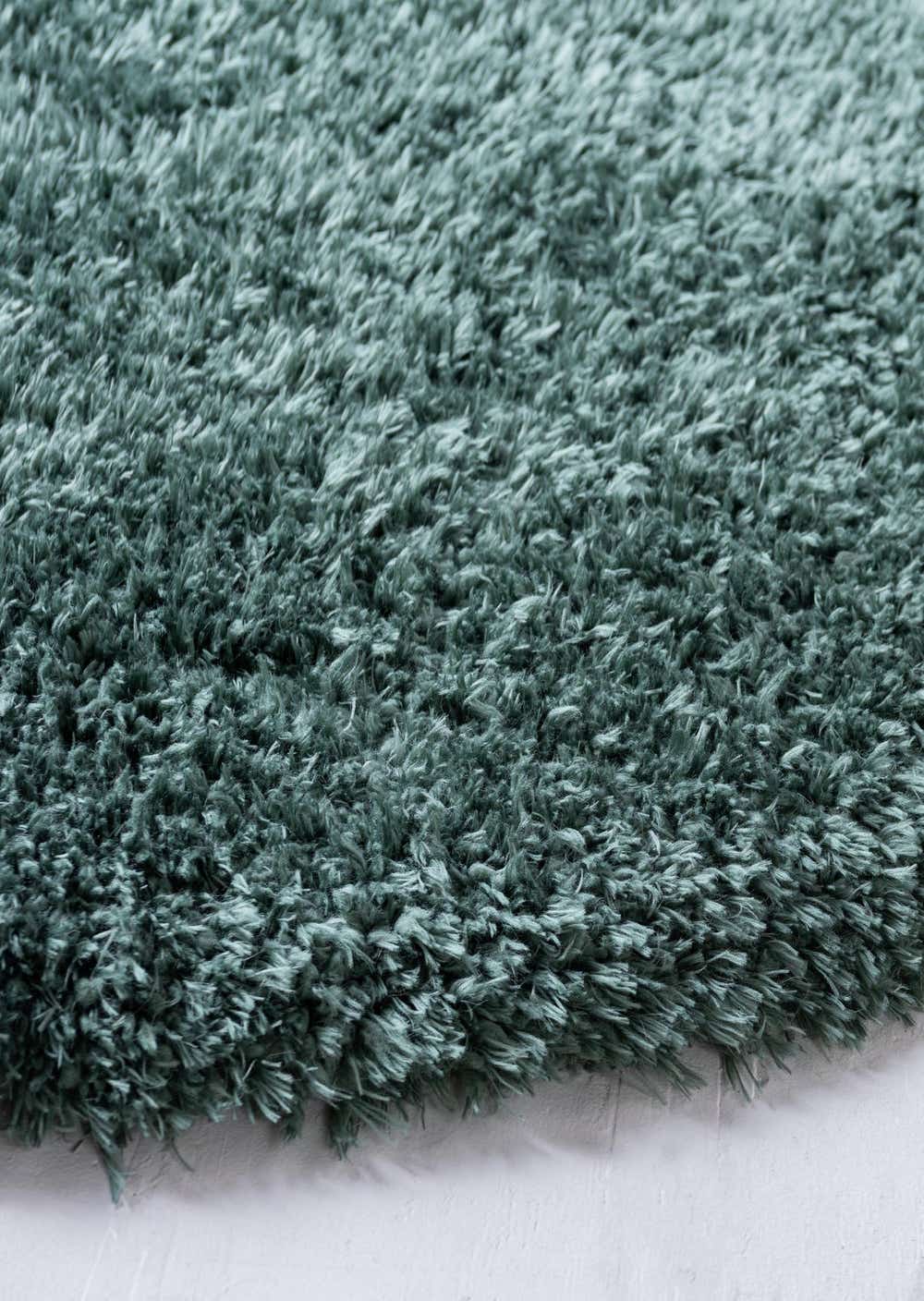 Forest Green 4' x 4' Infinity Shag Round Rug